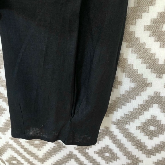 Babette Black Linen Lagenlook Wide Leg Pants - Picture 4 of 8